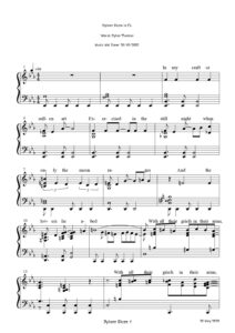 First page of the score: In my craft or sullen art