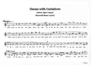 First page of the score: Theme With Variations